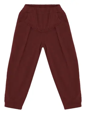 Вельветовые брюки с оборками