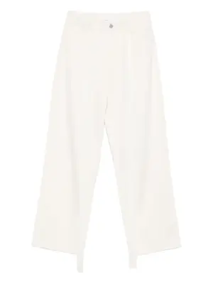 джинсы с карманами в технике кроше