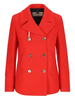 Двубортное пальто на пуговицах