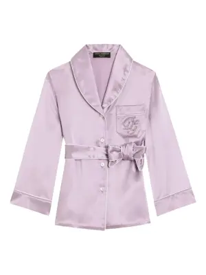 Атласный пижамный топ