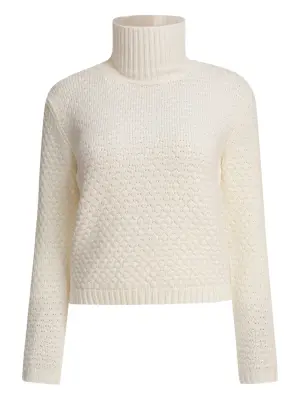 Шерстяной свитер с высоким воротником