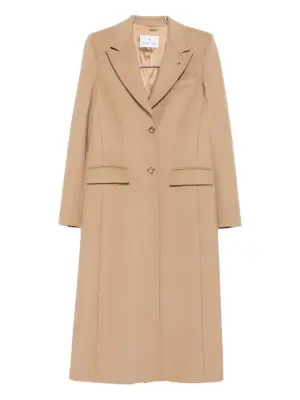 Однобортное пальто из смесовой шерсти