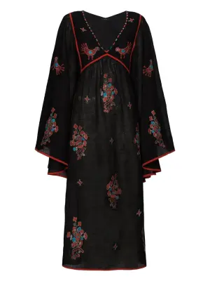 Платье-миди с цветочным принтом