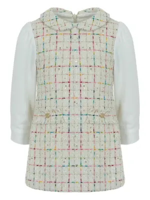 Декорированное твидовое платье