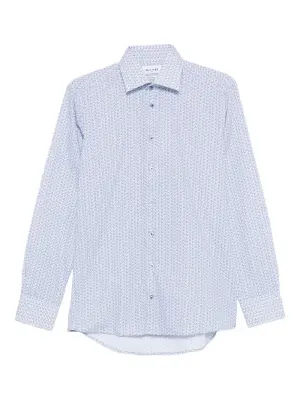 Рубашка с длинными рукавами и геометричным принтом