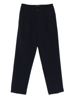 Брюки прямого кроя со складками