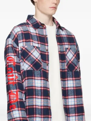 Рубашка в клетку с карманом