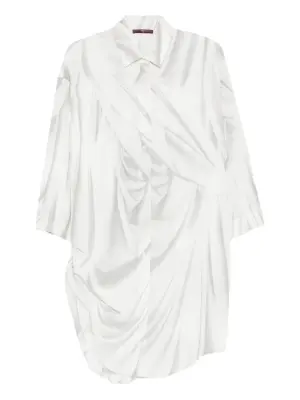 Драпированная рубашка на пуговицах спереди