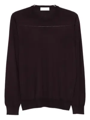 Шерстяной свитер с круглым вырезом