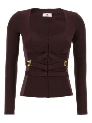 Топ-бюстье с тюлем