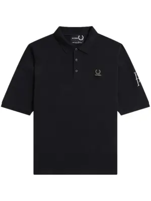 Logo-plaque cotton polo shirt