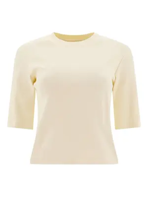 Топ в рубчик с круглым вырезом