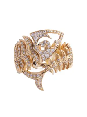 Золотое кольцо Peixe с бриллиантами