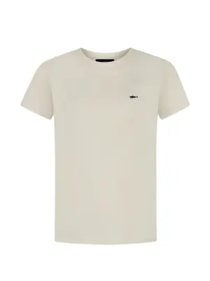 Футболка с вышивкой и круглым вырезом