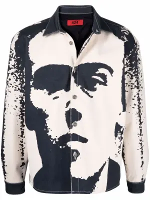 куртка с графичным принтом