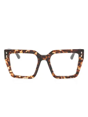Солнцезащитные очки в квадратной оправе черепаховой расцветки