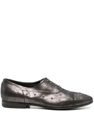 Туфли дерби с эффектом металлик