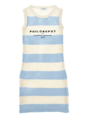 Трикотажное платье в полоску