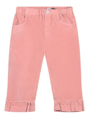 Вельветовые брюки с оборками