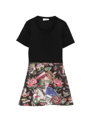 Мини-платье с короткими рукавами