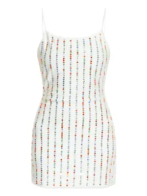 платье мини со стразами