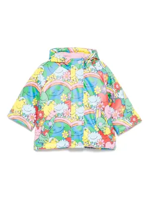 плащ с графичным принтом