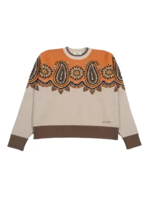 Свитер с узором пейсли