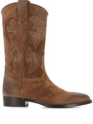 Замшевые ботинки