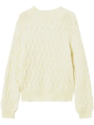 Джемпер фактурной вязки с высоким воротником