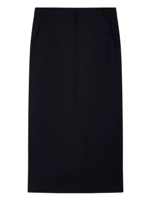 Миди-юбка с разрезом сзади