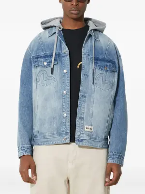 Джинсовая куртка с капюшоном