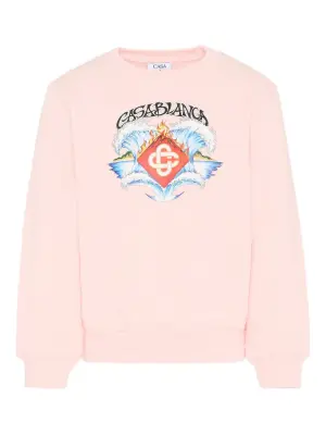 Свитшот с графическим принтом и круглым вырезом