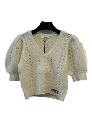 Кардиган на пуговицах с объемными рукавами