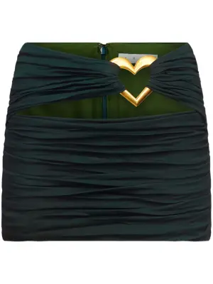 Юбка мини с вырезами и сборками