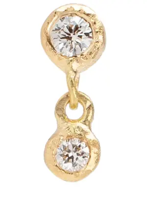 18kt yellow gold diamond drop earring
