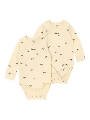 Комплект из двух боди с принтом