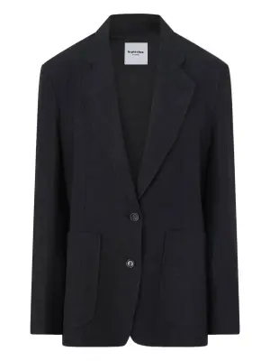 Льняной пиджак на одной пуговице