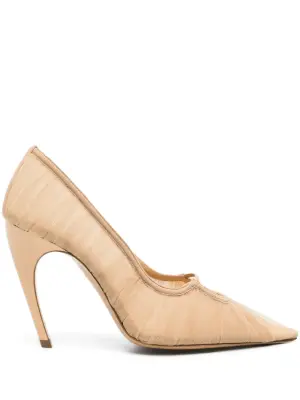 Pointed-toe sheer pumps