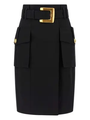 Юбка-карандаш с поясом