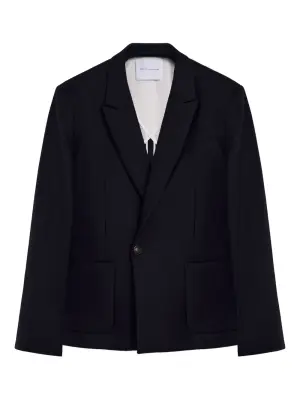 двубортный шерстяной пиджак