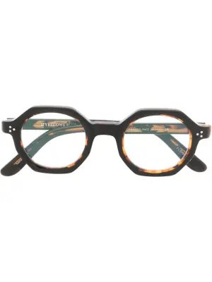 Очки в геометричной оправе черепаховой расцветки