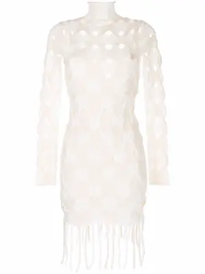 Плетеное платье мини