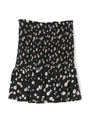 Плиссированная юбка с цветочным принтом