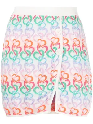 Трикотажная юбка с вышивкой