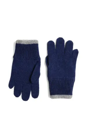 Кашемировые перчатки в рубчик