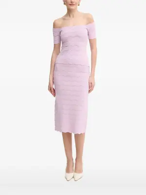 Фактурный топ с открытыми плечами