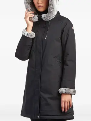 Пальто с отделкой из искусственного меха