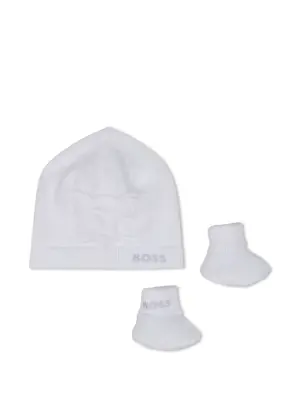 Комплект из шапки и пинеток с вышитым логотипом