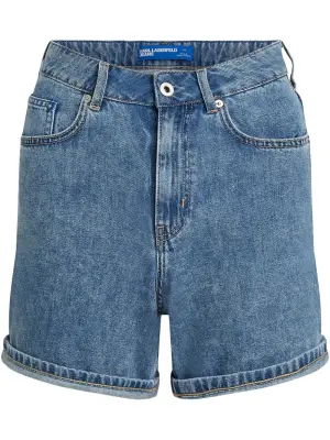 Джинсовые шорты с завышенной талией