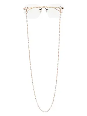 Очки в безободковой оправе